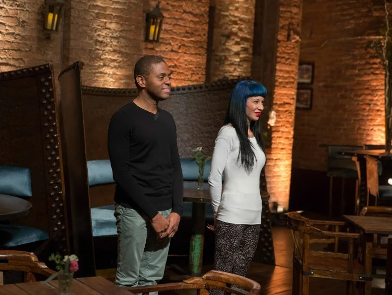 Jamie Thomas and Amber Brauner on set for the final episode as seen on Food Network's Worst Cooks in America, Season 5.