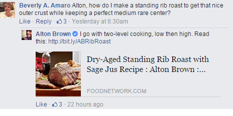 Alton Brown Facebook Chat