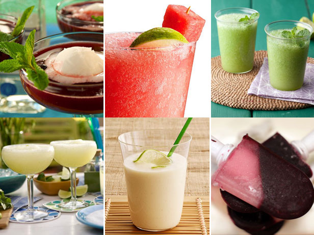While these slushy recipes include alcohol, they can easily be made family-friendly with a bit of simple syrup or fruit juice.