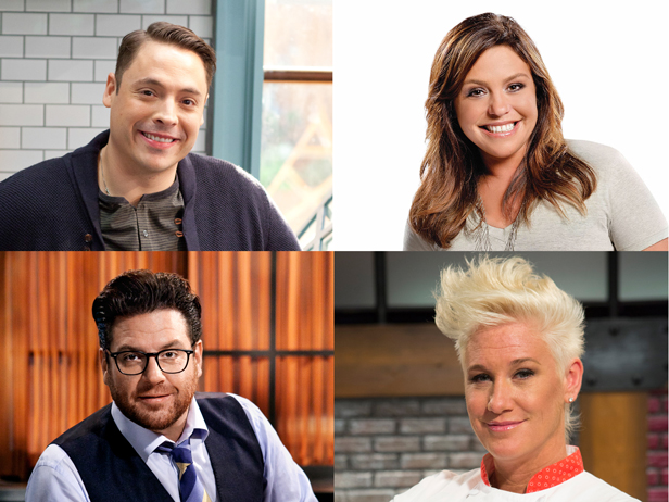 Food Network's Jeff Mauro, Rachael Ray, Scott Conant and Anne Burrell