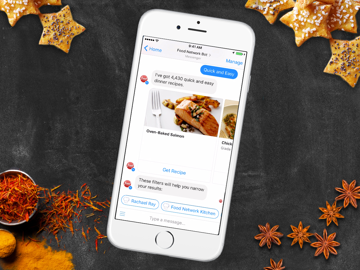 Food Network Messenger Chatbot Food Network Apps Food Network