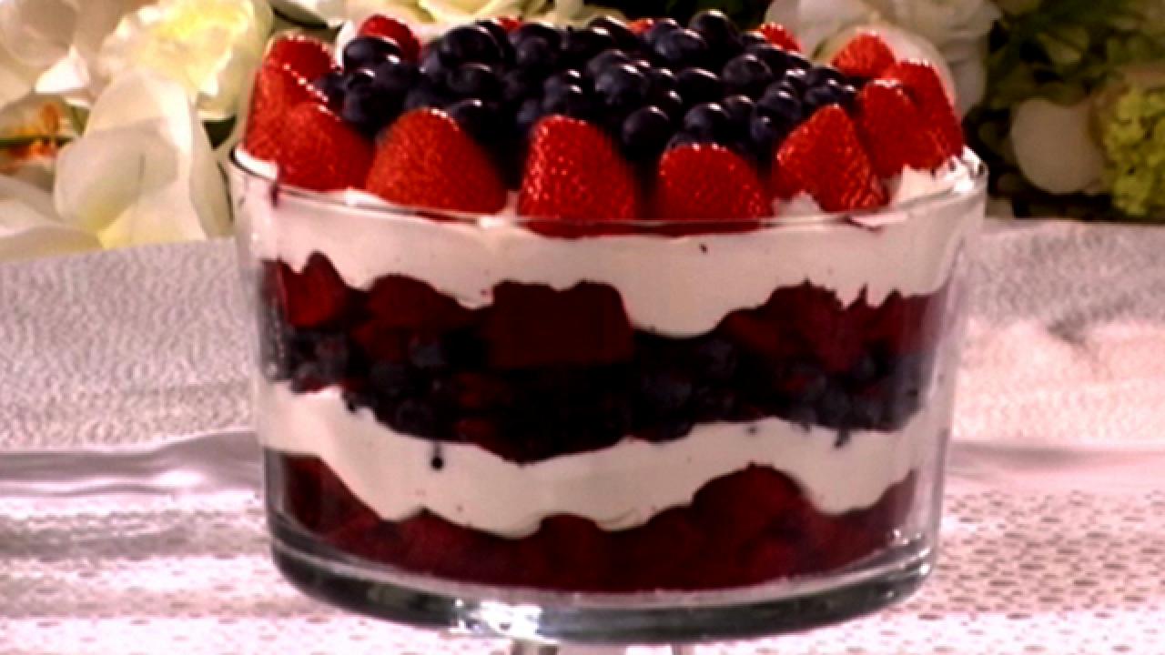 Red, White and Blue Trifle