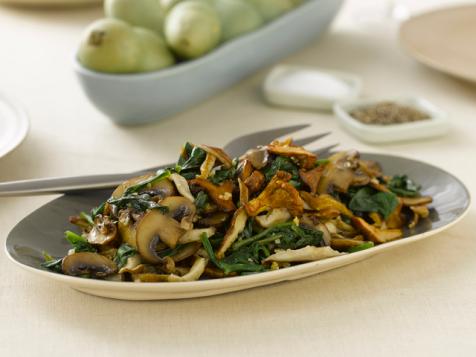 Wild Mushrooms and Spinach