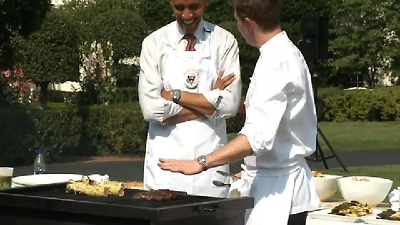 Bobby Flay Grills With Obama