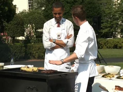Bobby Grills with Obama