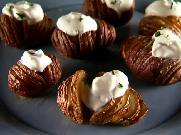 Garlic Hasselback Potatoes | Food Network