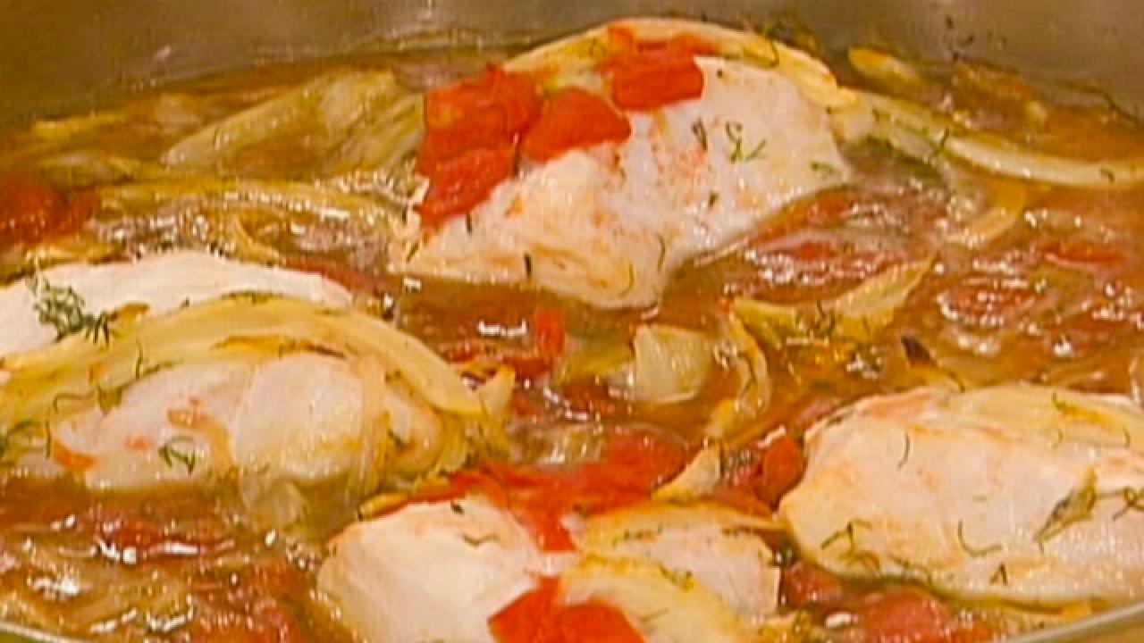 Cod With Fennel, Dill & Tomato