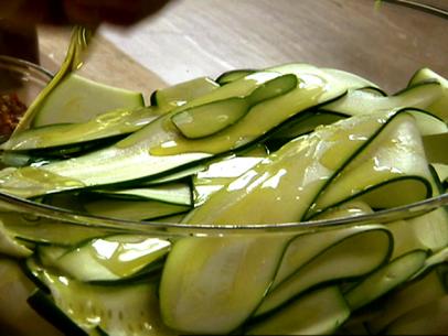 Grilled Zucchini Ribbon Salad - Chew Nibble Nosh