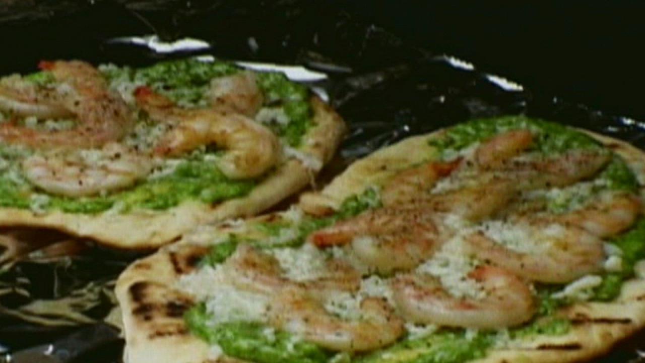 Shrimp & Cilantro Pesto Pizza