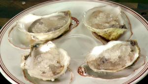 Oysters With Prosecco Granita