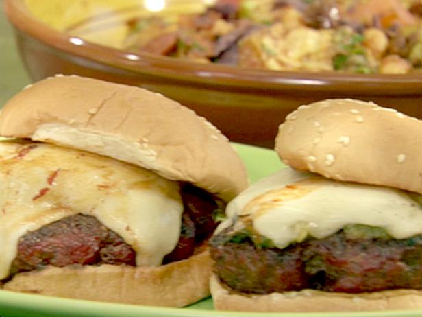 Green Chile Burger with Crunchy Avocado Salad image