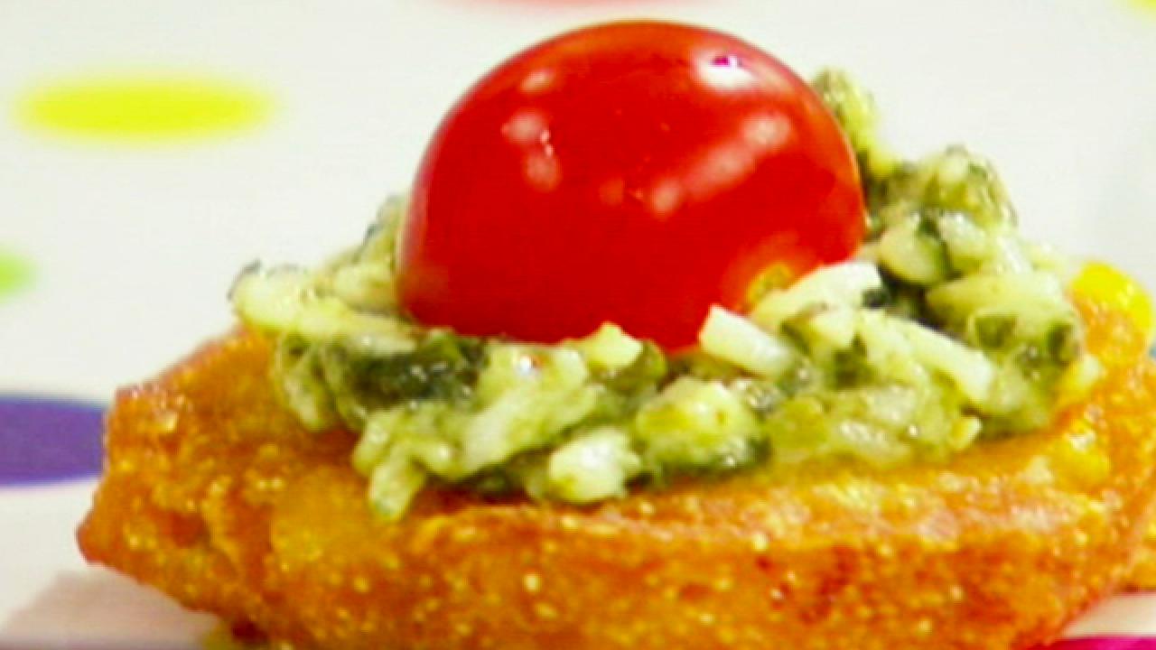 Corn Fritters With Pesto