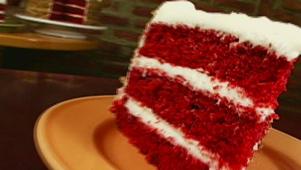 Ted on Red Velvet Cake