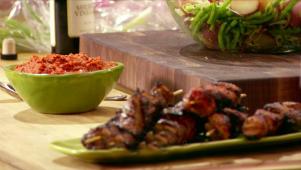Pork Kebabs With Romesco