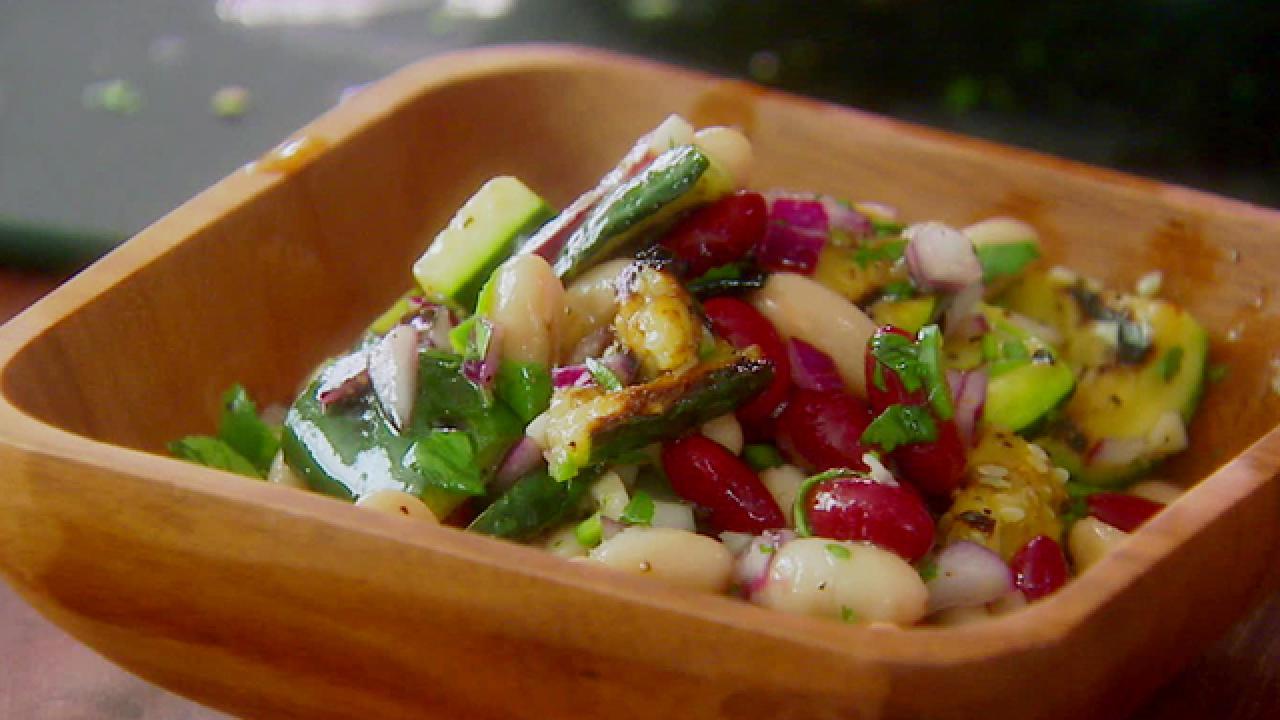 Grilled Zucchini-Bean Salad