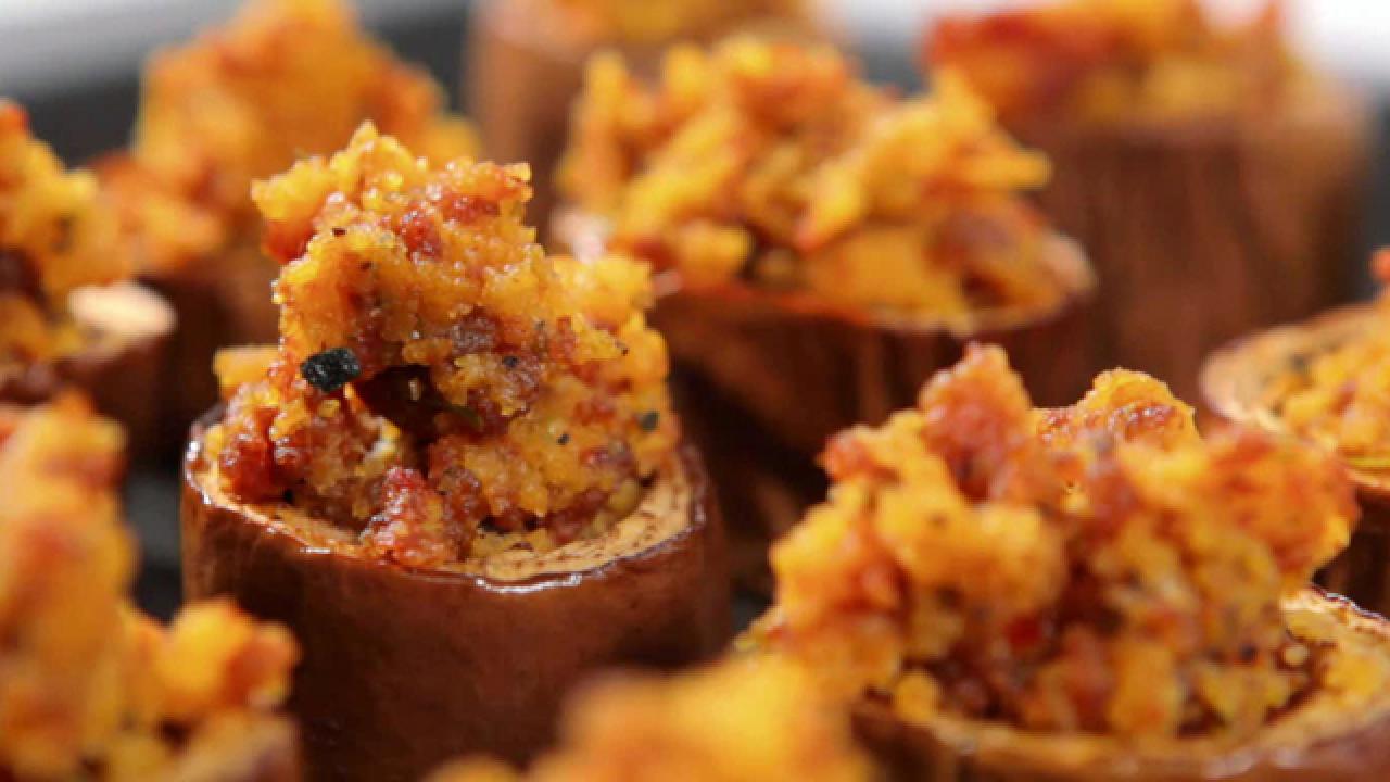 Cornbread-Stuffed Eggplant