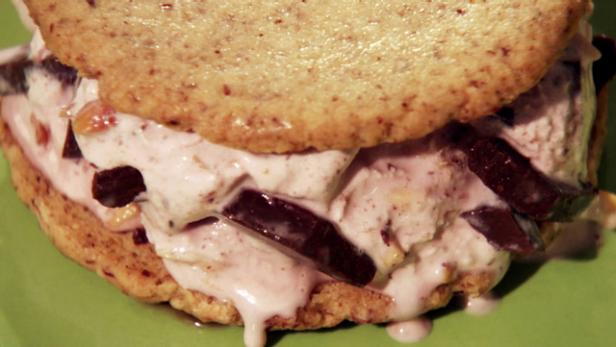 Almond Cookie Ice Cream Sandwiches image