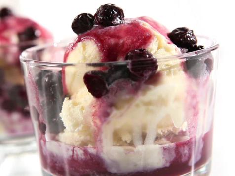 Sandra's Blueberries Foster