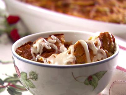 Pumpkin-Maple Bread Pudding Recipe | Sandra Lee | Food Network