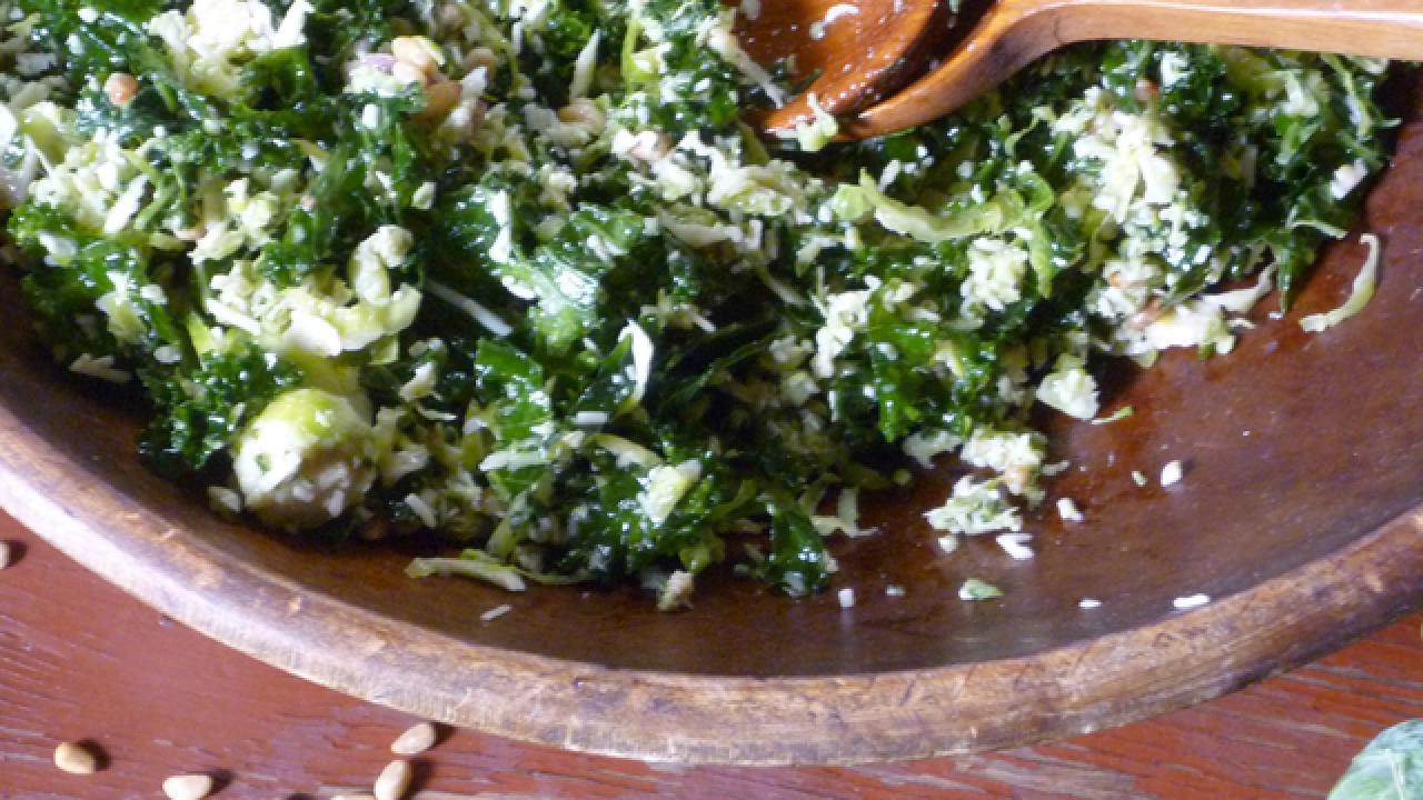 Kale and Brussels Sprout Salad