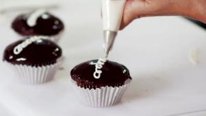 Creme-Filled Chocolate Cupcake