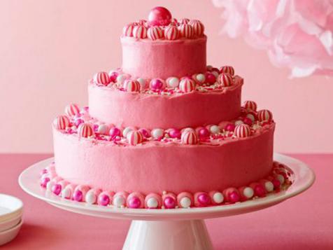 Birthday Cake with Pink Icing