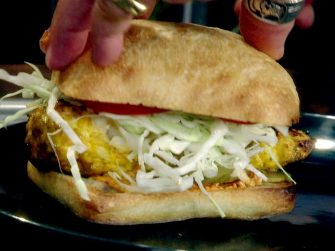 Grilled Halibut Sandwiches with Chorizo Mayo Recipe | Guy Fieri | Food ...