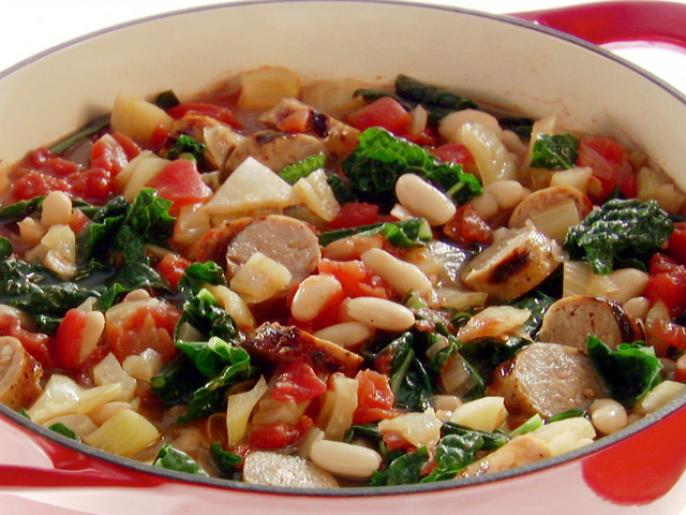 Cannellini Bean and Sausage Stew Recipe Giada De Laurentiis Food