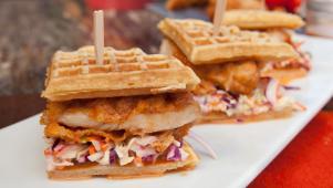 Guy's Chicken-Waffle Sliders