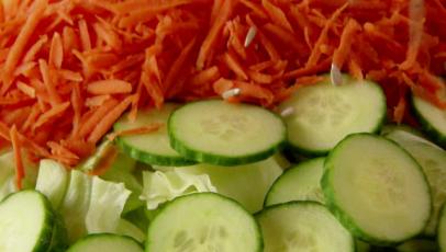 Salad Bar Salad with Creamy Italian Dressing