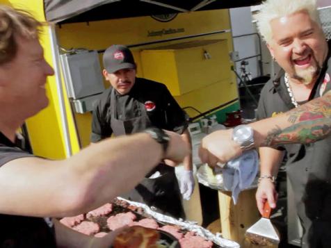 Guy Fieri Grills for the Crew
