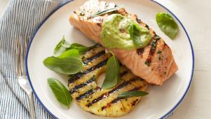 Grilled Salmon and Pineapple