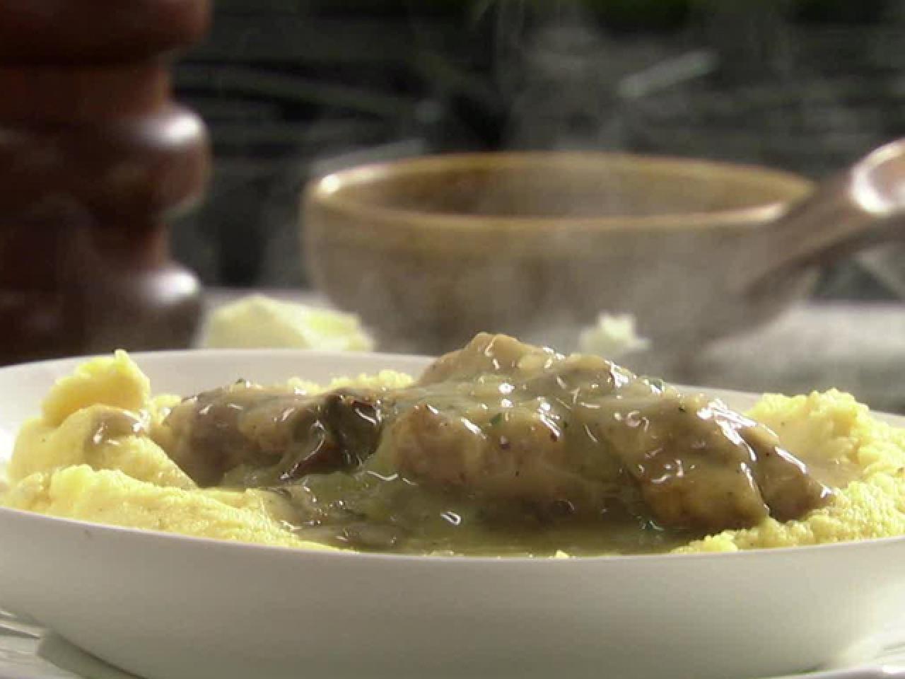 Chicken with Porcini Gravy and Polenta