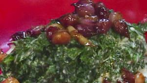 Shallot-Topped Creamed Kale