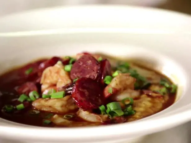 Spicy Shrimp and Grits with Andouille Sausage Redeye Gravy Recipe | Food Network