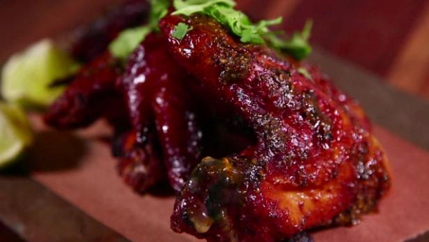Hickory Smoked Chicken Wings with Jerk Sauce and Lime image
