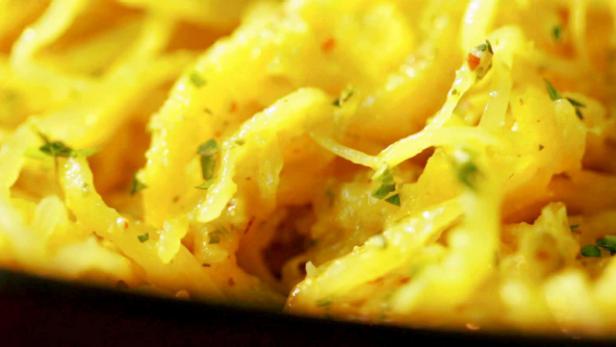 Spaghetti Squash with Parsley and Pecan Pesto