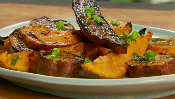 Grilled Sweet Potato Wedges with Orange-Molasses Butter