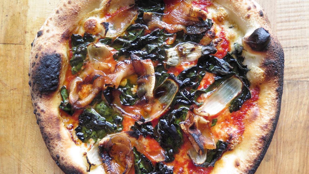 Kale and Honey Pizza