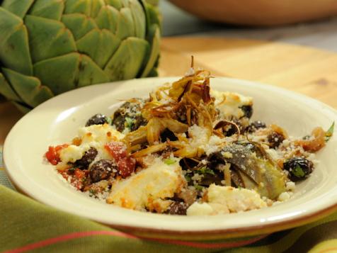 Baked Artichokes with Olives