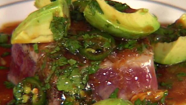 Pan-Seared Tuna with Avocado, Soy, Ginger, and Lime image