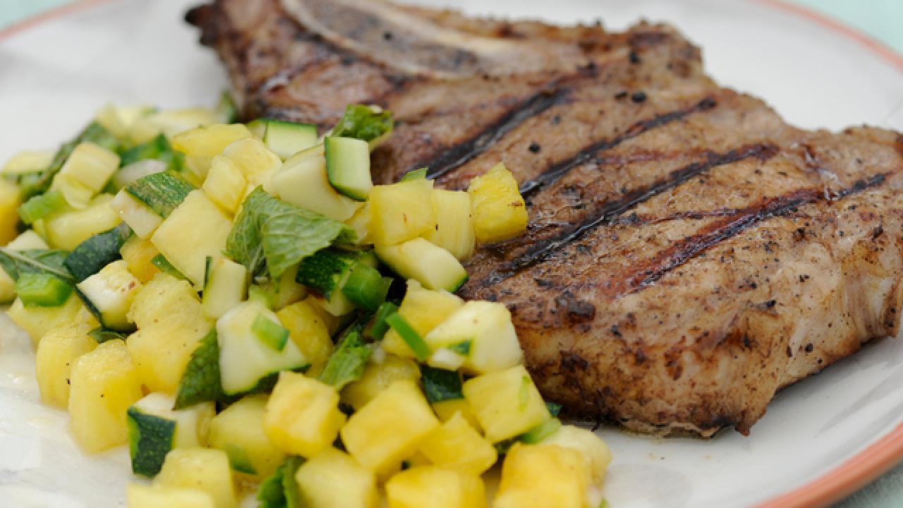 Grilled Pork Chops with Salsa