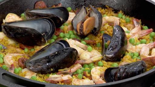 Chicken and Seafood Paella with Chorizo