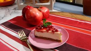 Pomegranate-Glazed Cheesecake