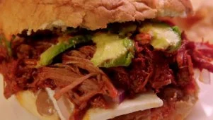 Pierna Enchilada Torta in CA