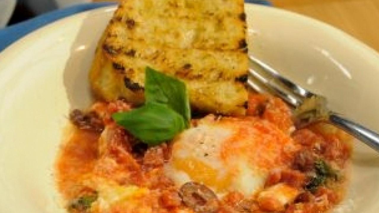 GZ's Baked Eggs with Salami