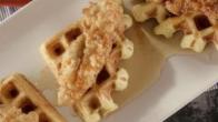 Buttermilk Waffles with Buttermilk Fried Chicken Tenders Recipe | Bobby ...