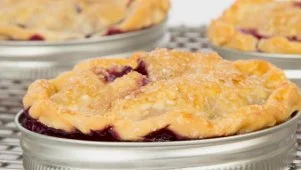 Blueberry-Peach Lid Pies