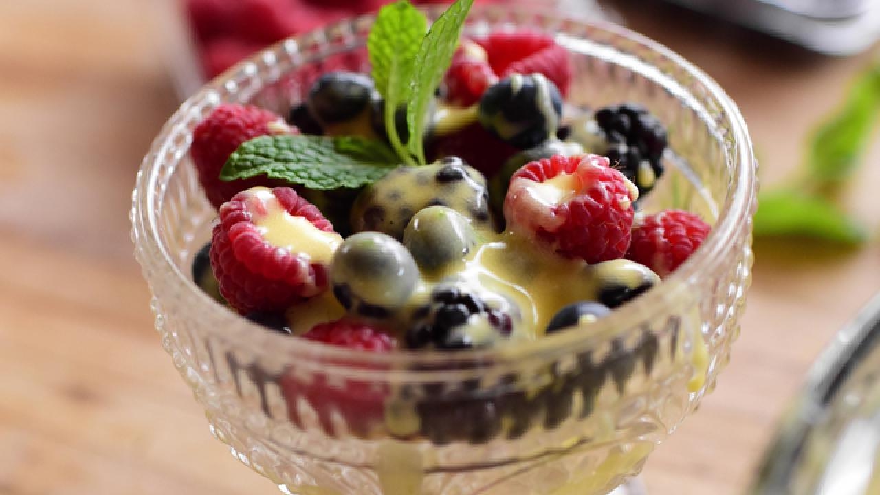 Berries with Tequila Cream