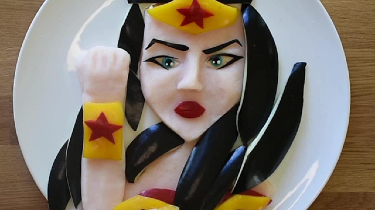 Wonder Woman Made of Food